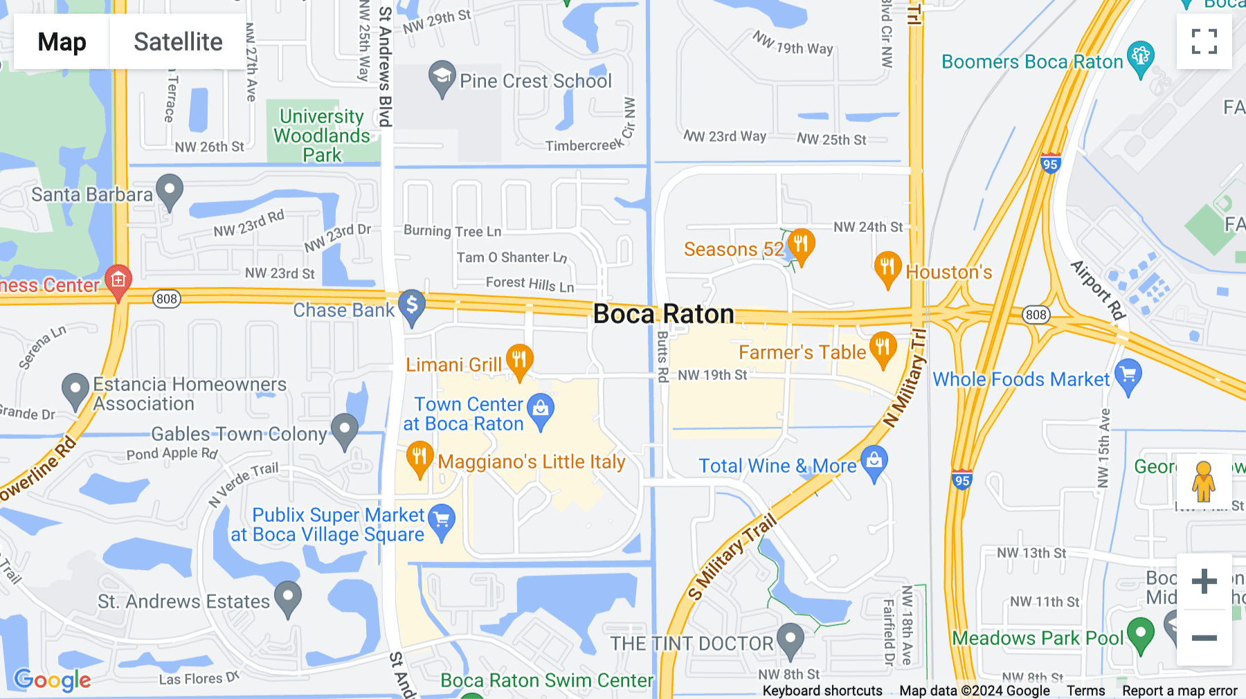 Click for interative map of 5550 Glades Road, Suite 500, Boca Raton