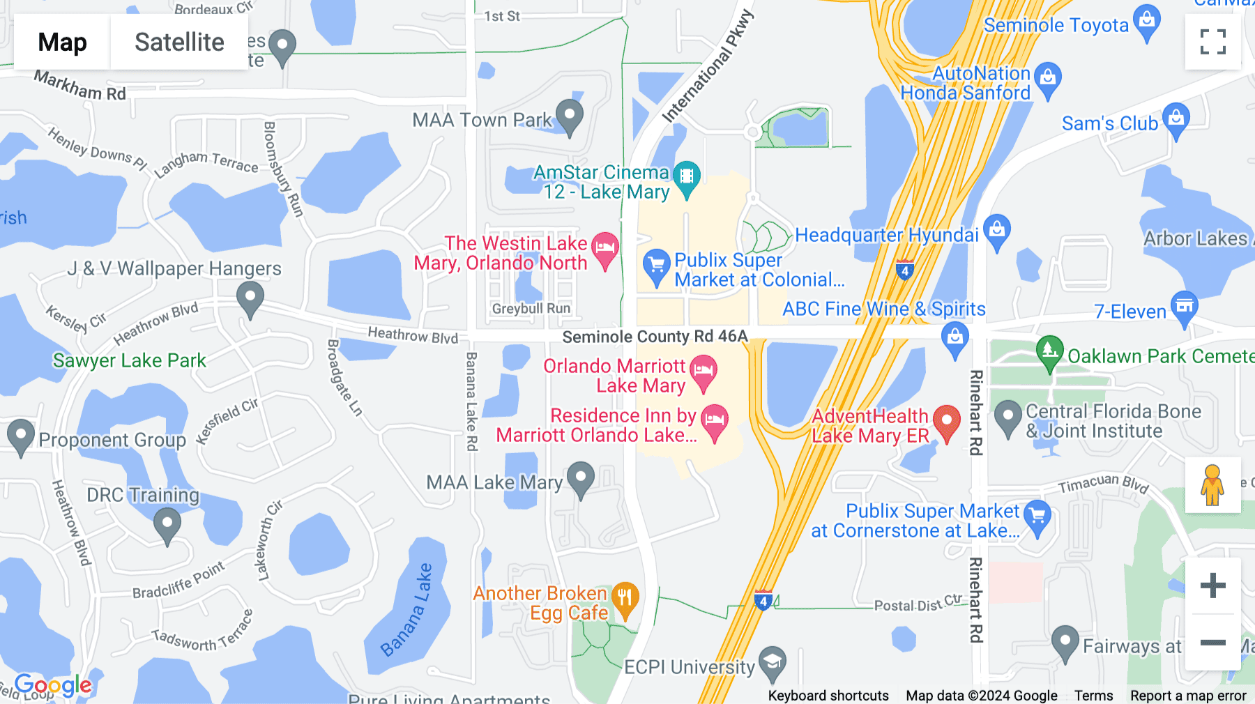 Click for interative map of 1540 International Parkway, Suite 2000, Lake Mary