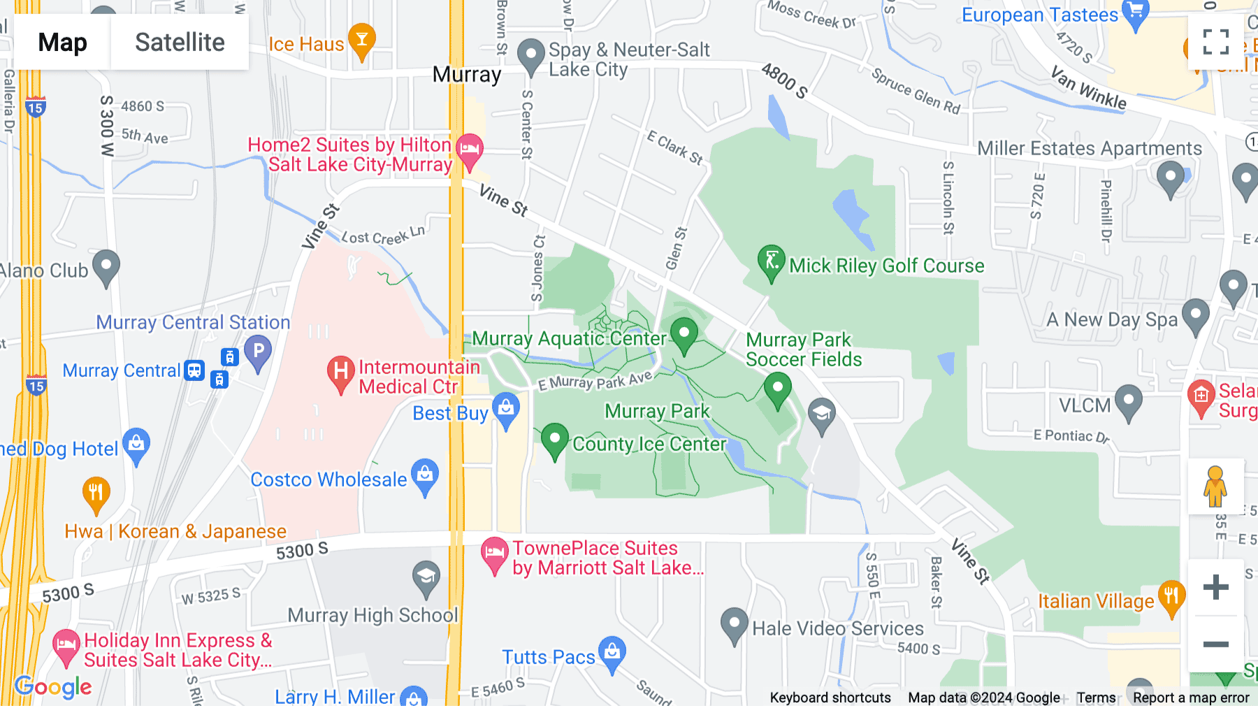 Click for interative map of Woodlands Business Park, 4021 South 700 East, Salt Lake City