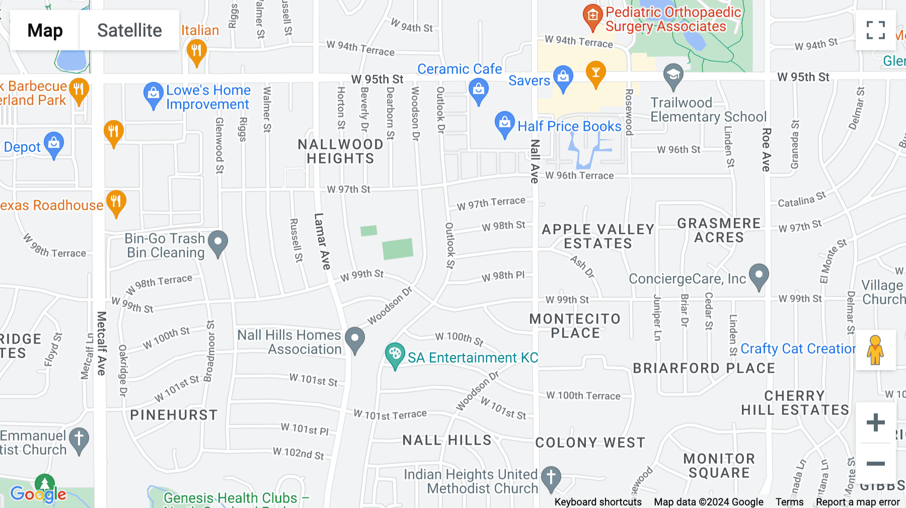 Click for interative map of 7211 W 98th Terrace, Suite 100, Windmill Village Office Park, Overland Park