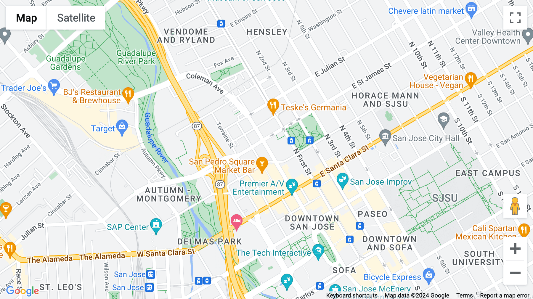 Click for interative map of 111 North Market Street, Suite 300, San Jose