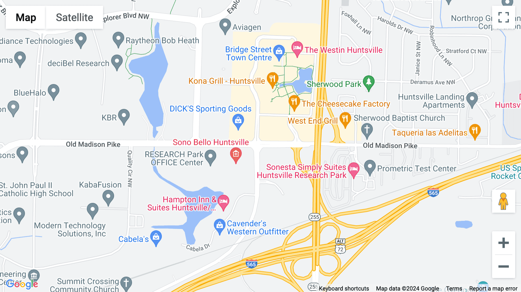 Click for interative map of 7027 Old Madison Pike, Suite 108, Huntsville