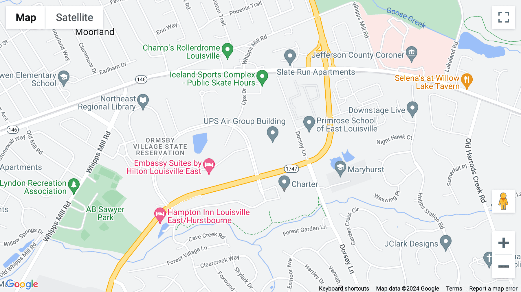 Click for interative map of 9900 Corporate Campus Drive, Suite 3000, Louisville, Louisville