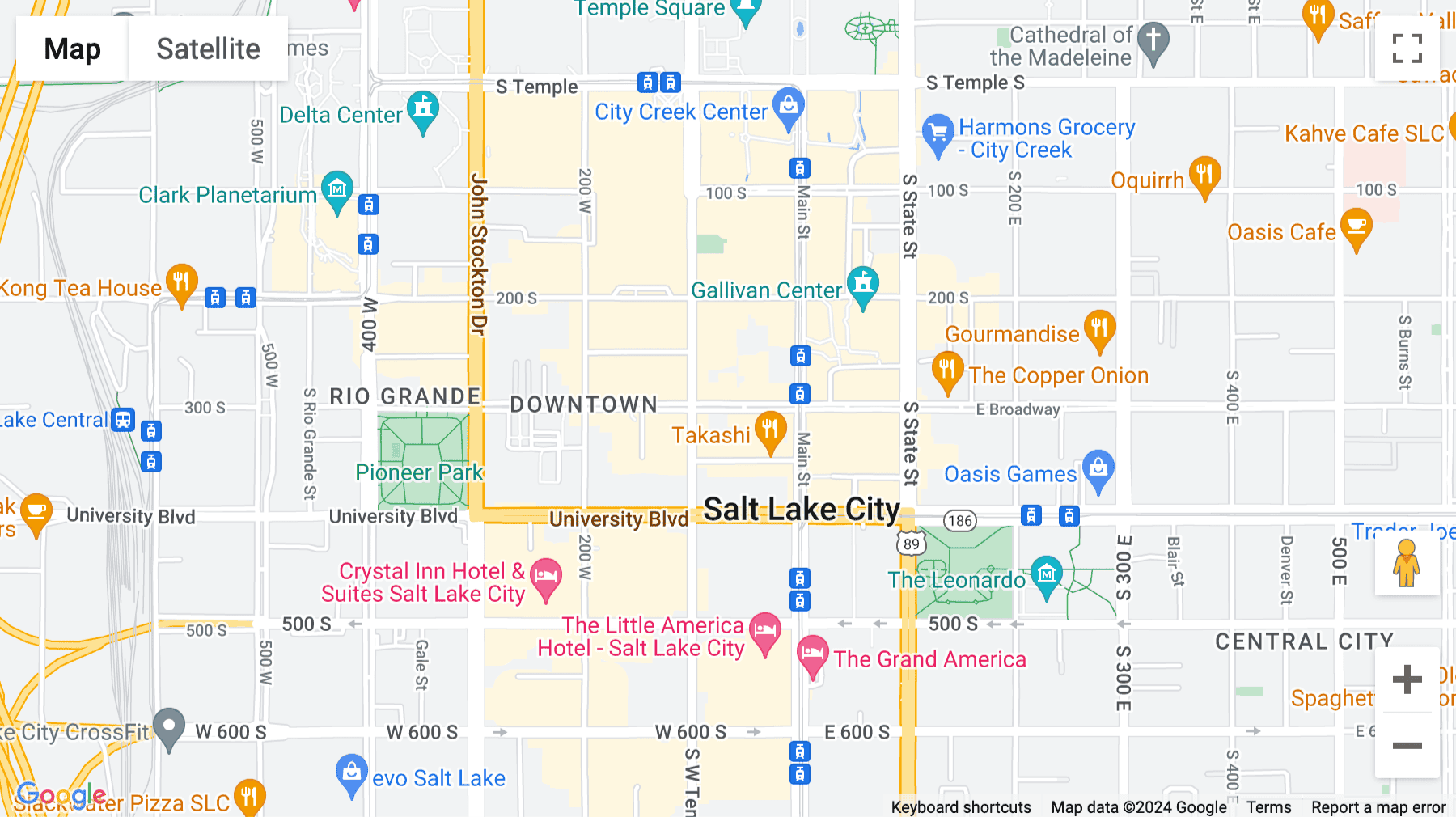 Click for interative map of 50 West Broadway, 10th Floor, Salt Lake City