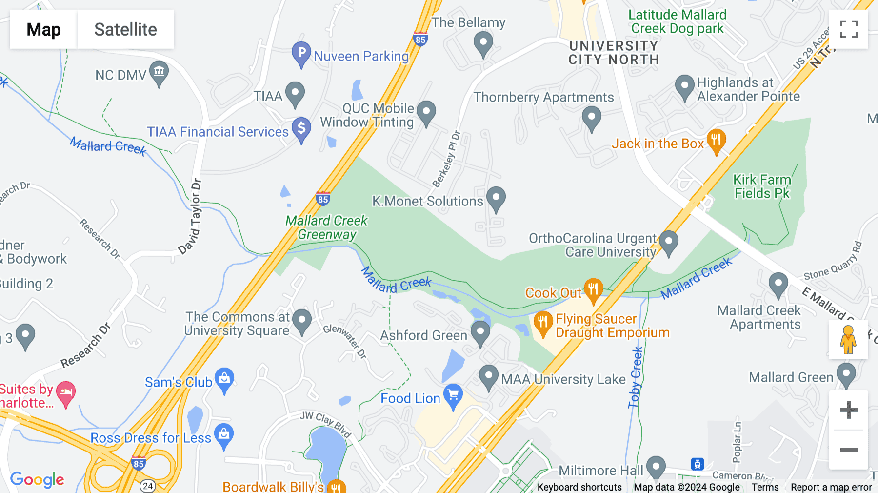 Click for interative map of 10130 Mallard Creek Road, Suite 300, Charlotte