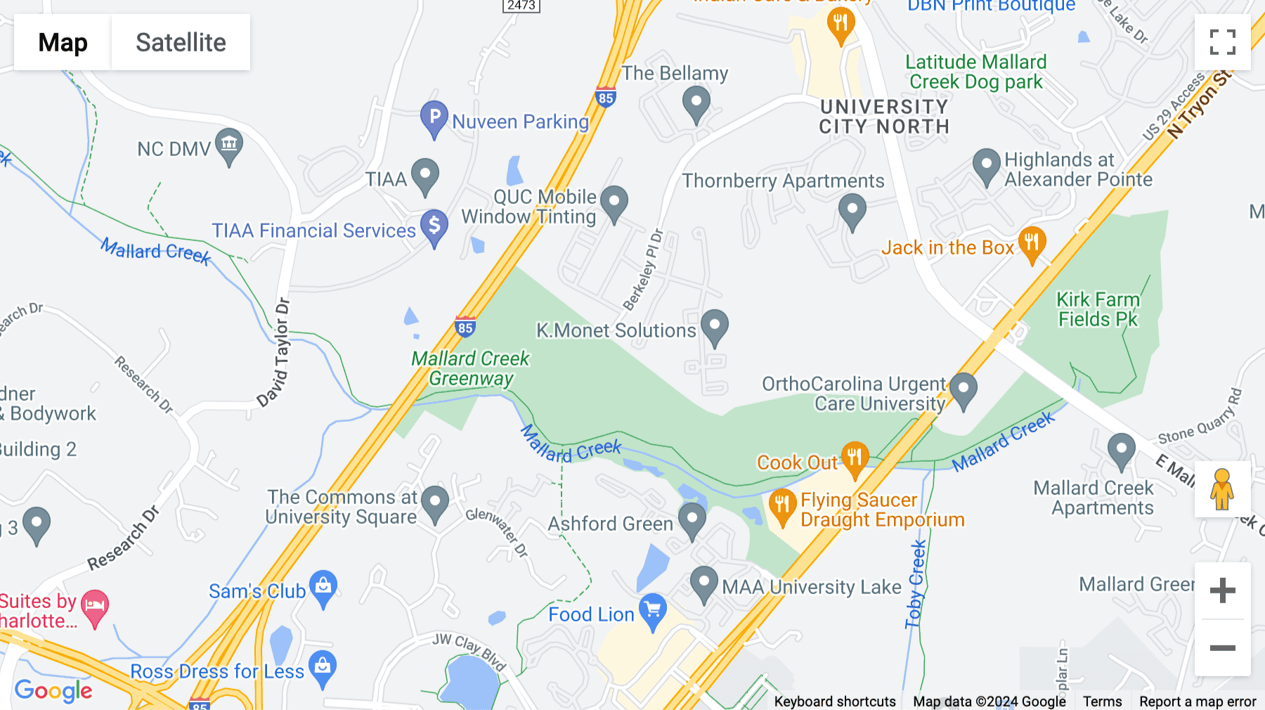 Click for interative map of 301 McCullough Drive, 4th Floor, Charlotte, Charlotte