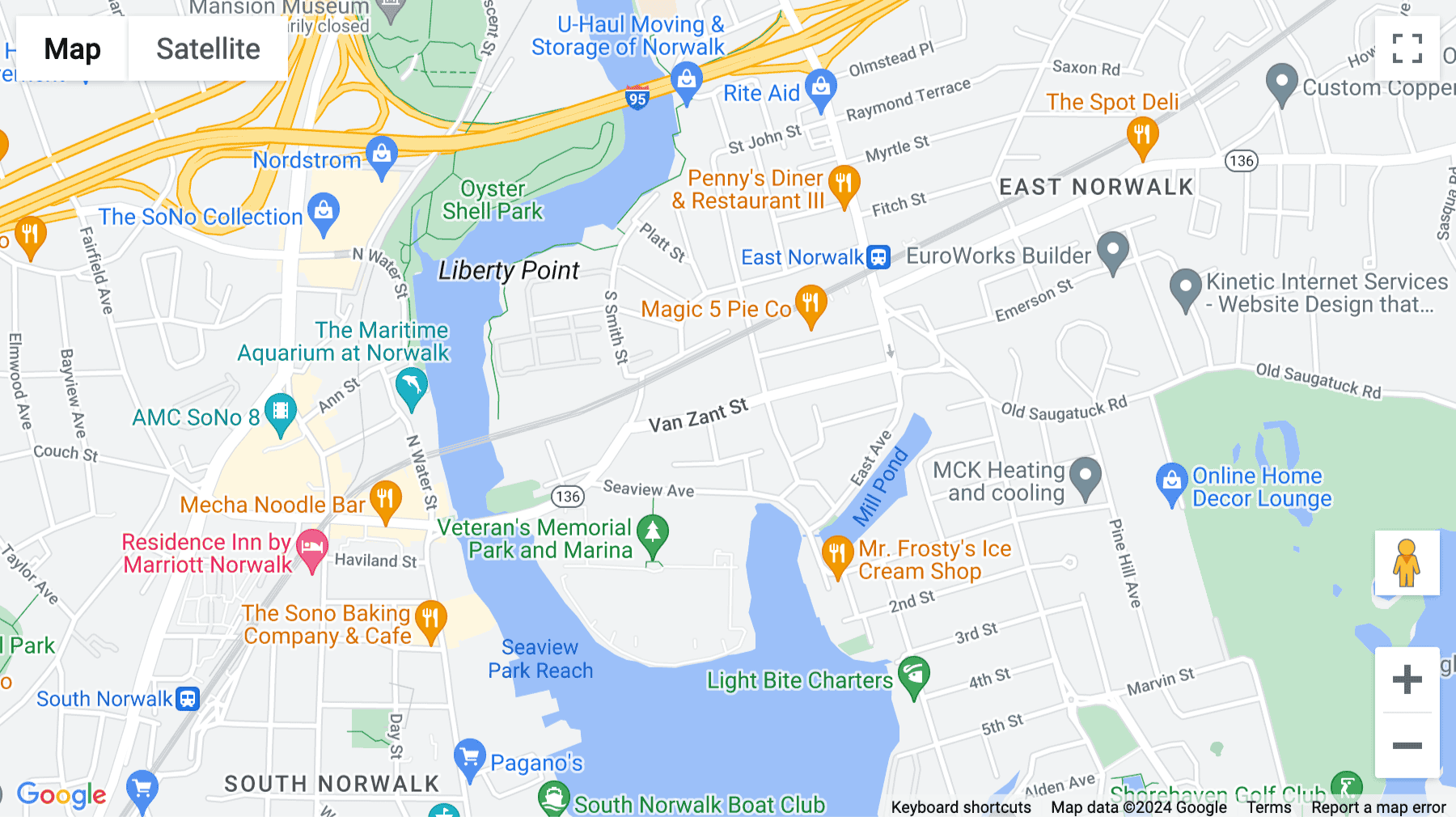 Click for interative map of 25 Van Zant St, Norwalk