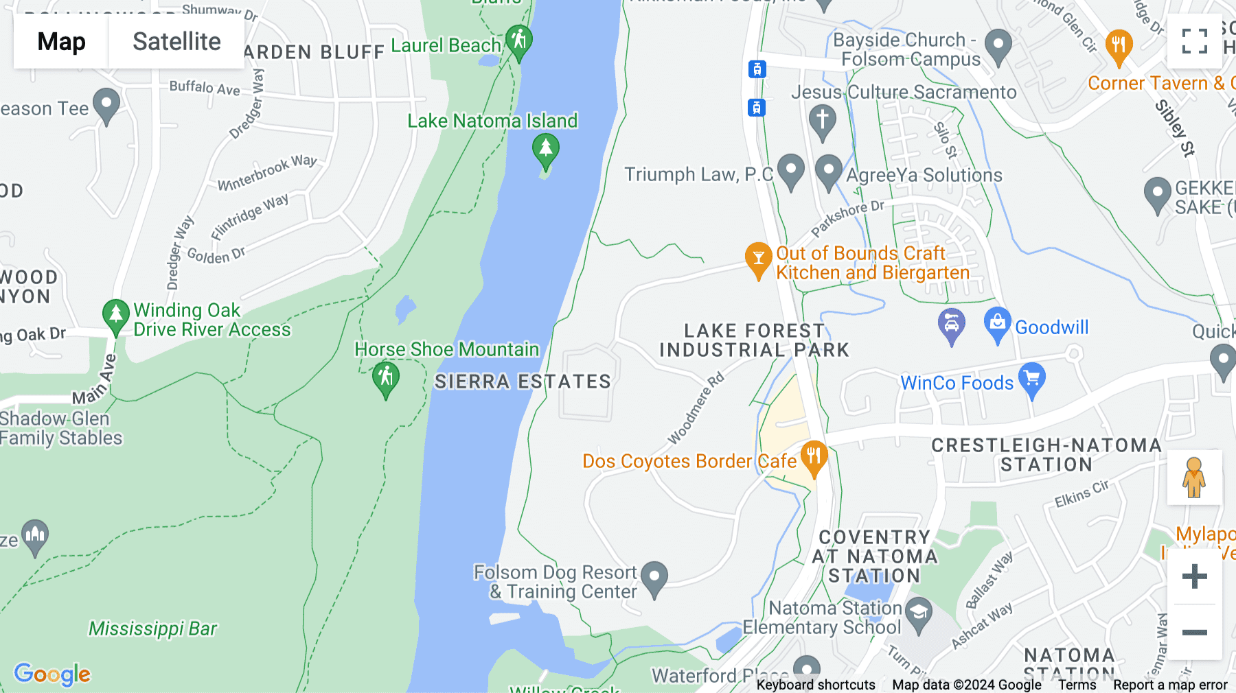 Click for interative map of 101 Parkshore Drive, Suite 100, Folsom