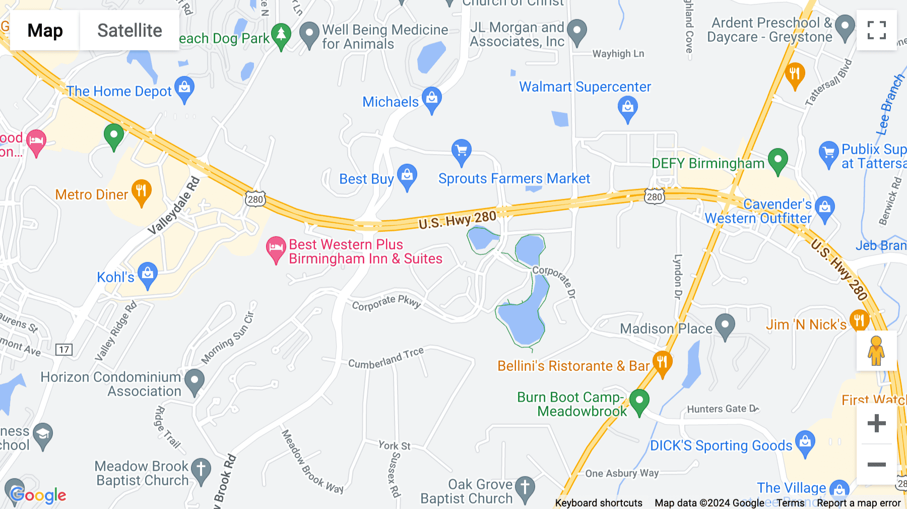 Click for interative map of 4000 Eagle Point Corporate Dr., Eagle Point Office Park, Birmingham