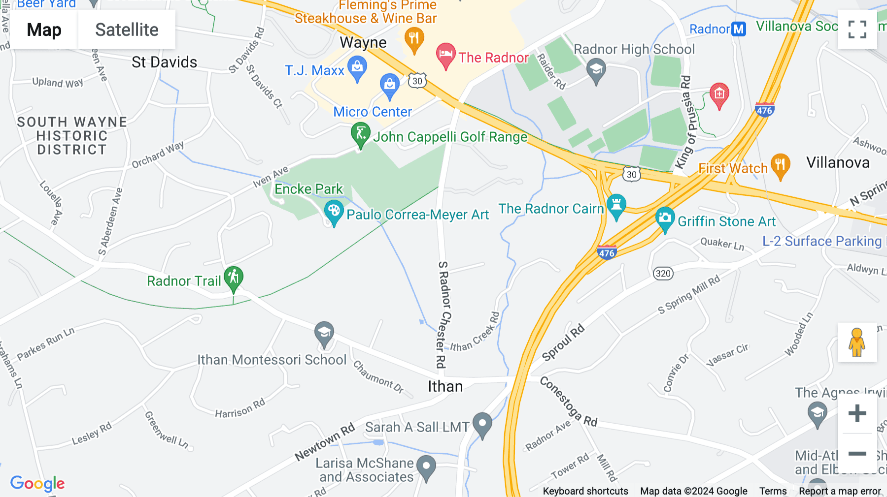 Click for interative map of 150 Radnor Chester road, Suite F 200, Radnor Financial Building, Radnor