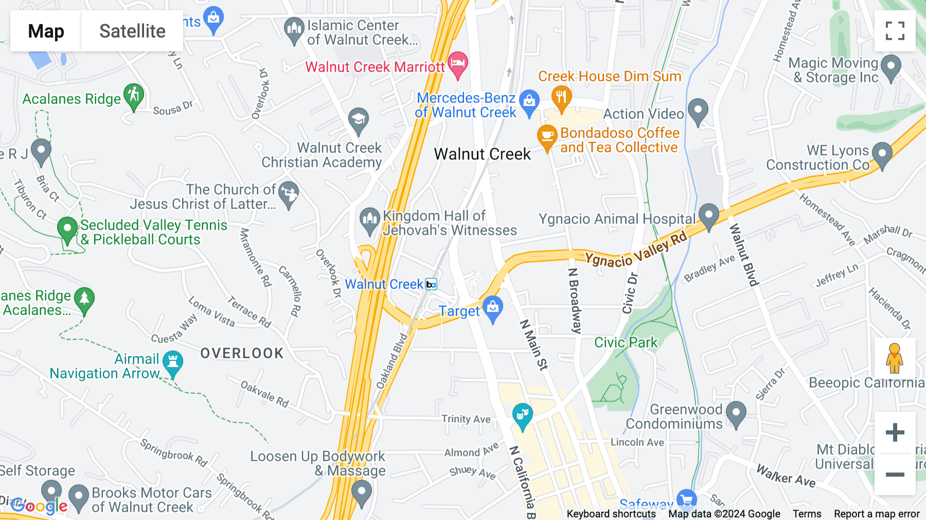 Click for interative map of 1990 North California Boulevard, 1 Ygnacio Center , Suite 830, Walnut Creek