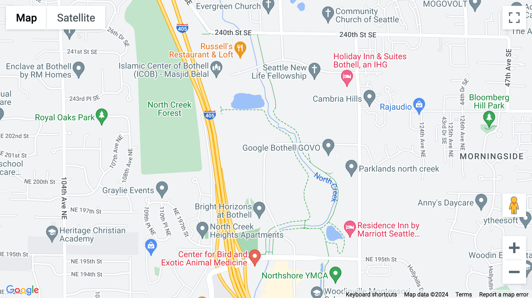 Click for interative map of 19125 North Creek Parkway, Suite 120, Northcreek Office Center, Bothell