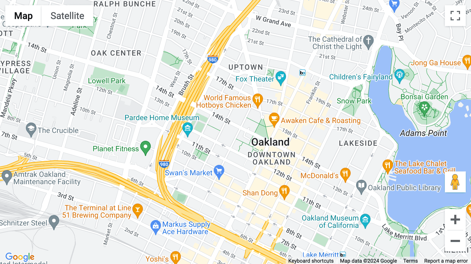 Click for interative map of 1300 Clay Street, Suite 600, Oakland
