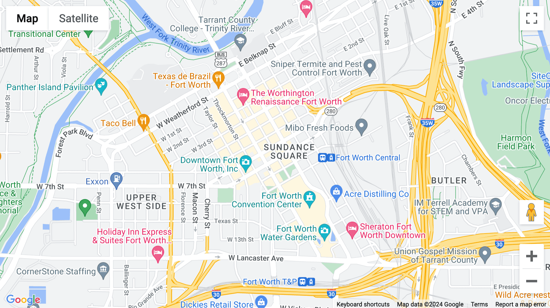 Click for interative map of 777 Main Street, Suite 600, Fort Worth