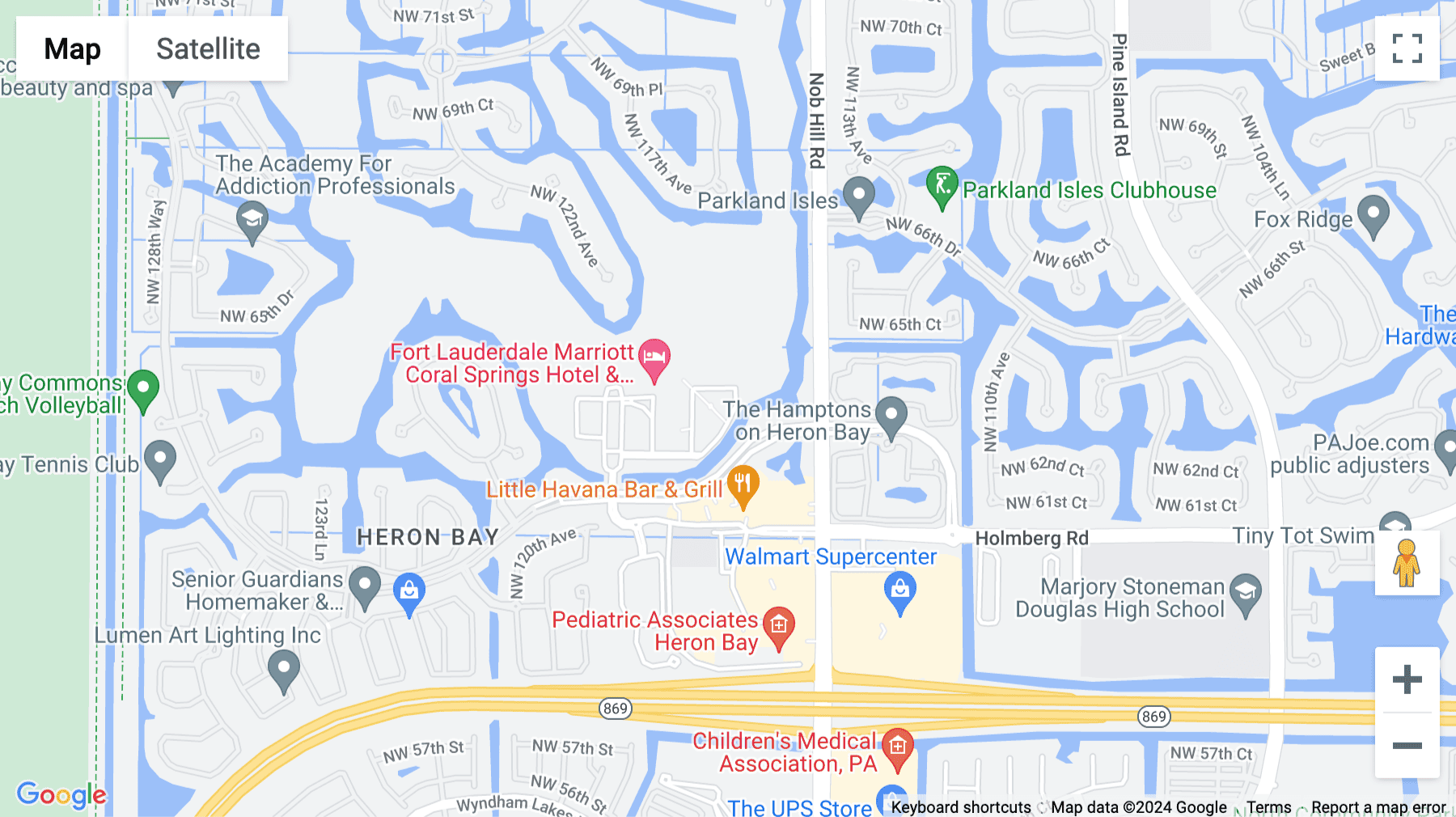 Click for interative map of 11555 Heron Bay Boulevard, Suite 200, Coral Springs