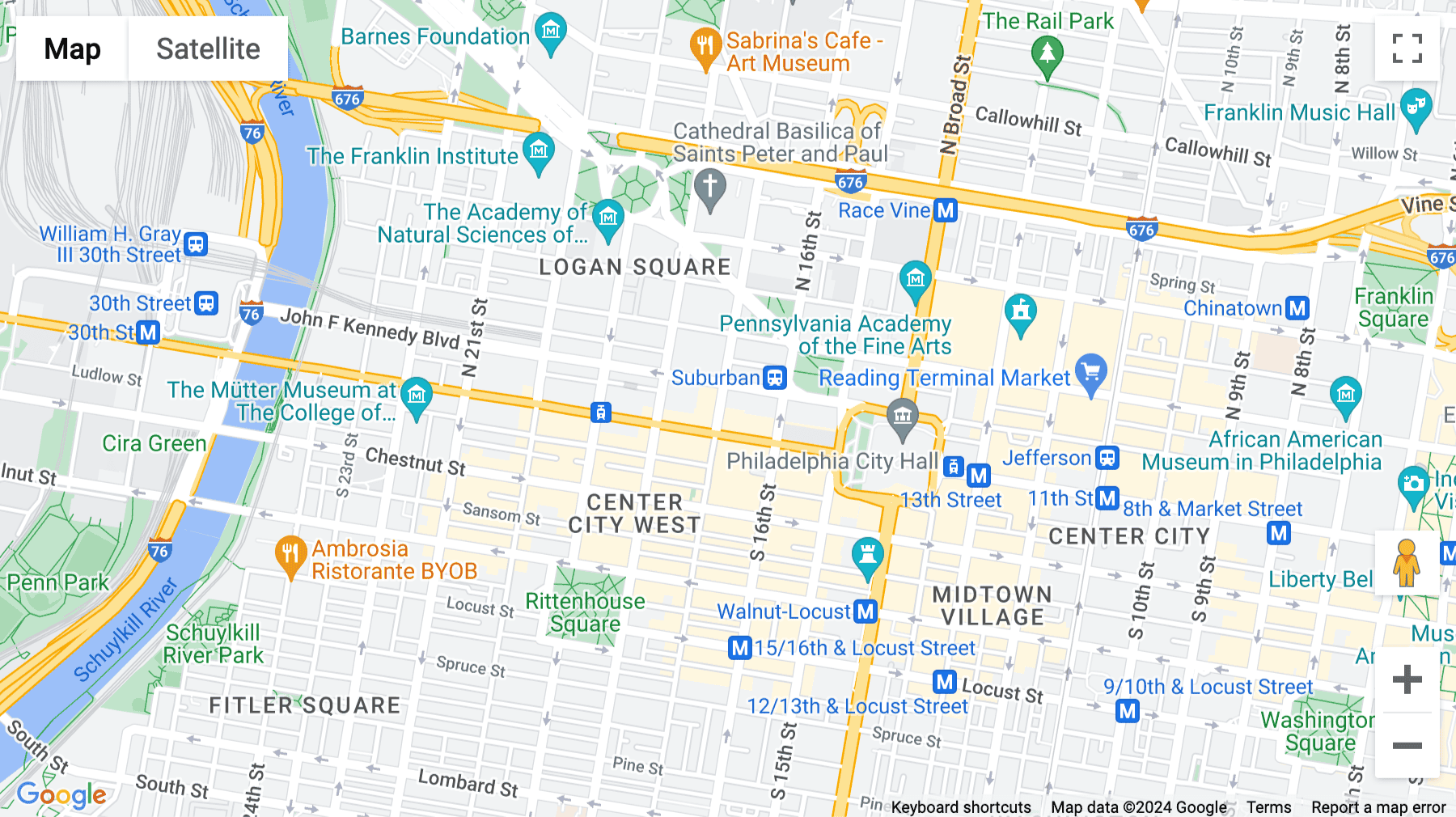 Click for interative map of Two Penn Center Plaza, Suite 200, Philadelphia