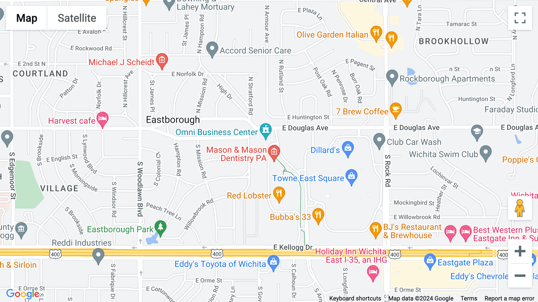 Click for interative map of 111 South Whittier Street, Wichita