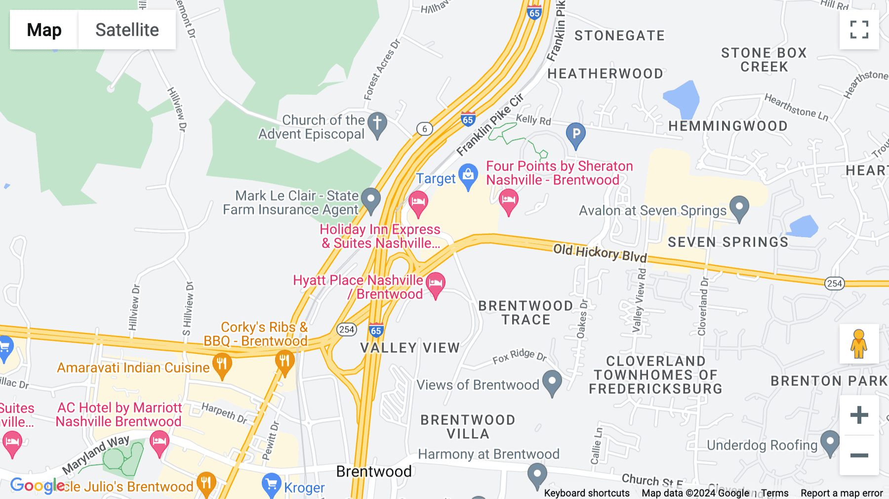 Click for interative map of 750 Old Hickory Boulevard, 2 Brentwood Commons, Suite 150, Brentwood