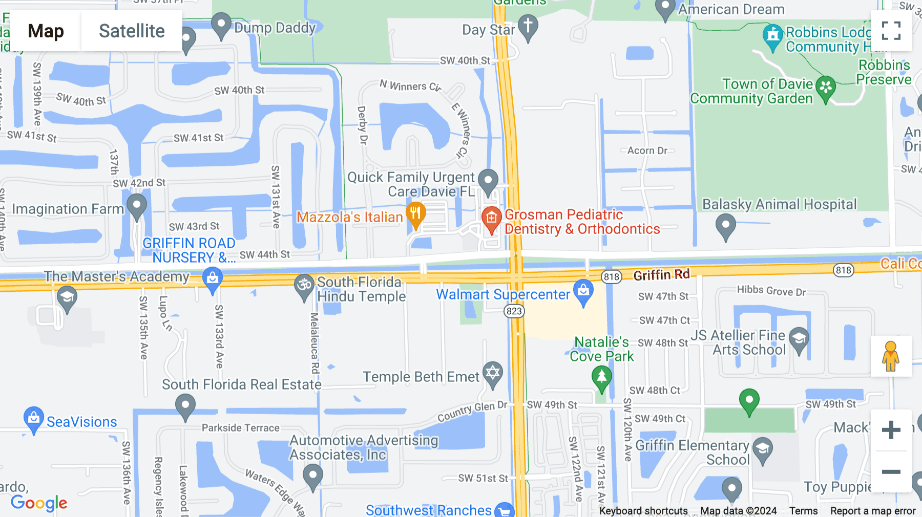 Click for interative map of 12555 Orange Drive, Davie