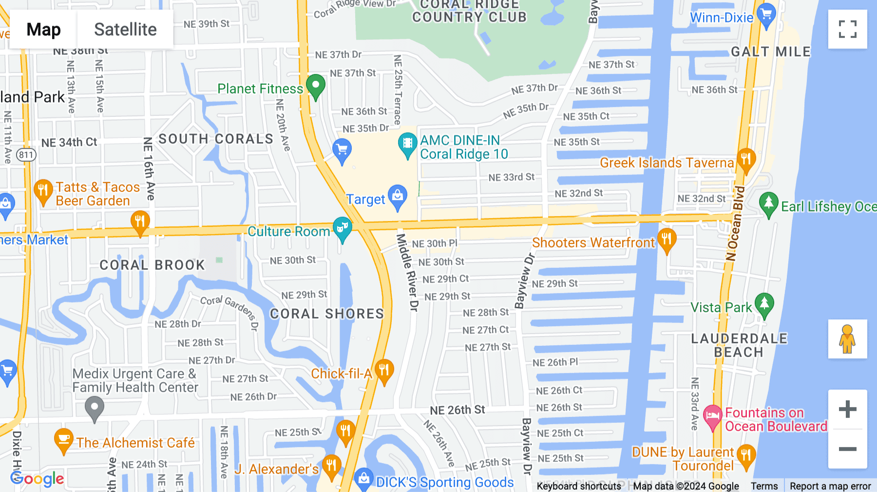 Click for interative map of 2881 East Oakland Park Boulevard, Fort Lauderdale