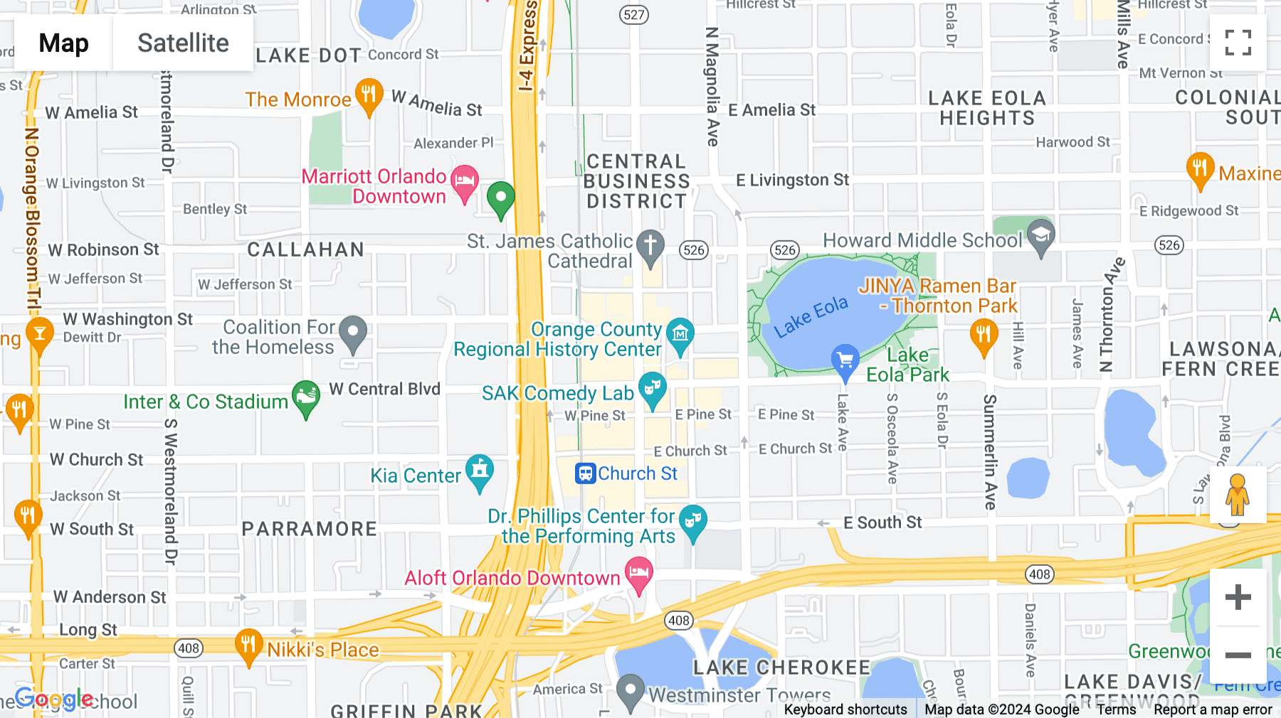 Click for interative map of 37 North Orange Avenue, Suite 500, Orlando