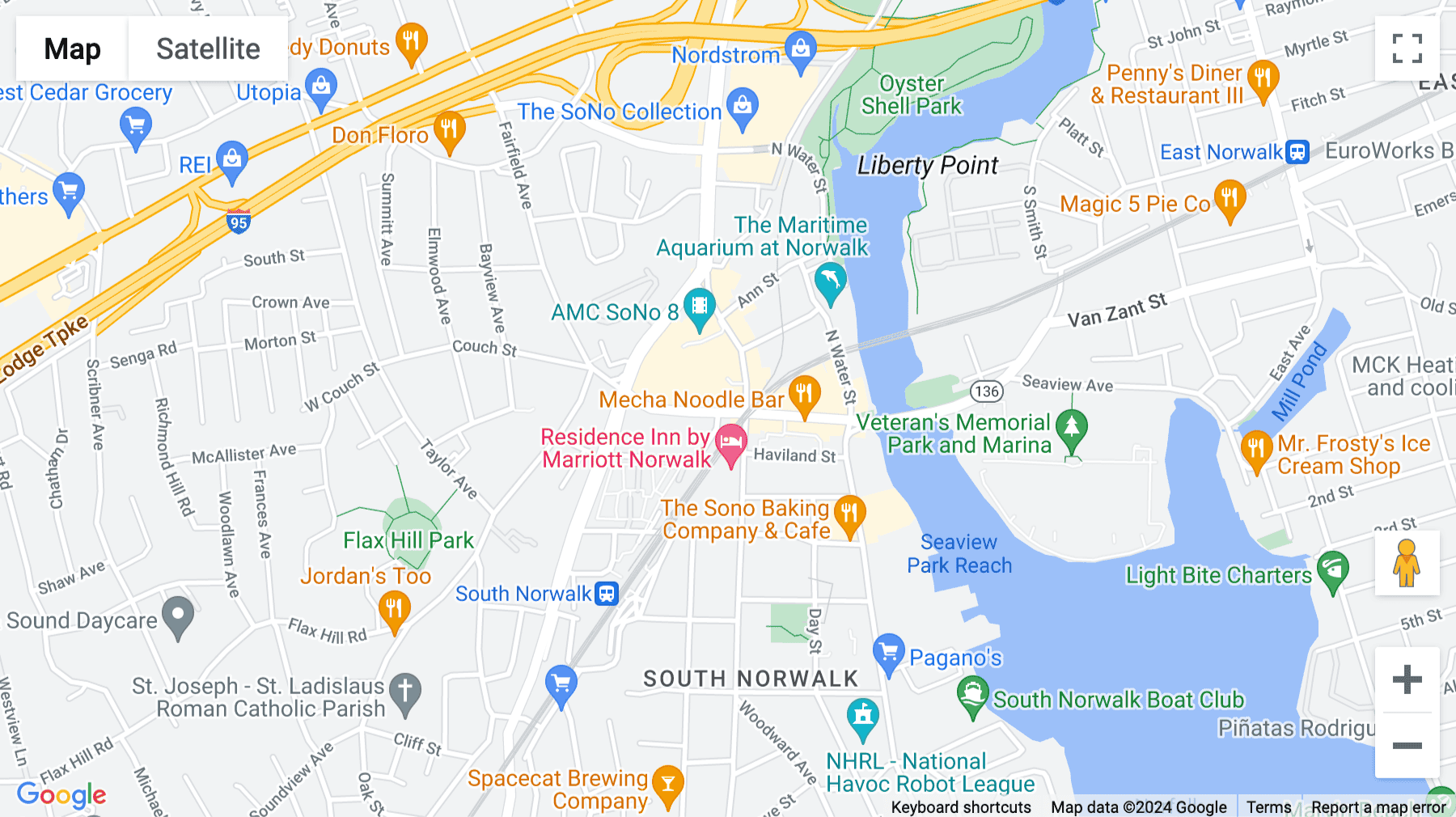 Click for interative map of 50 Washington Street, Norwalk