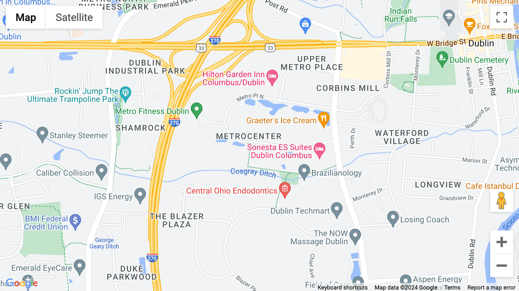 Click for interative map of 545 Metro Place South, One Metro Place, Suite 100, Metro Place Centre, Dublin