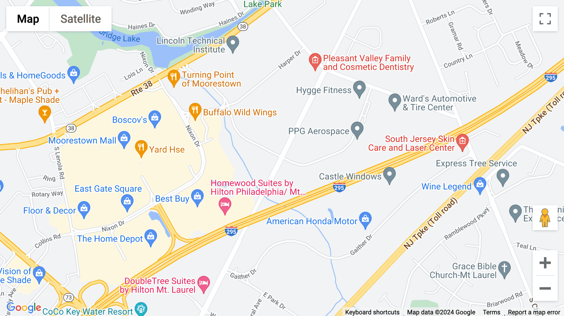 Click for interative map of 309 Fellowship Road, Suite 200, East Gate Center, Cherry Hill Center, Mt. Laurel