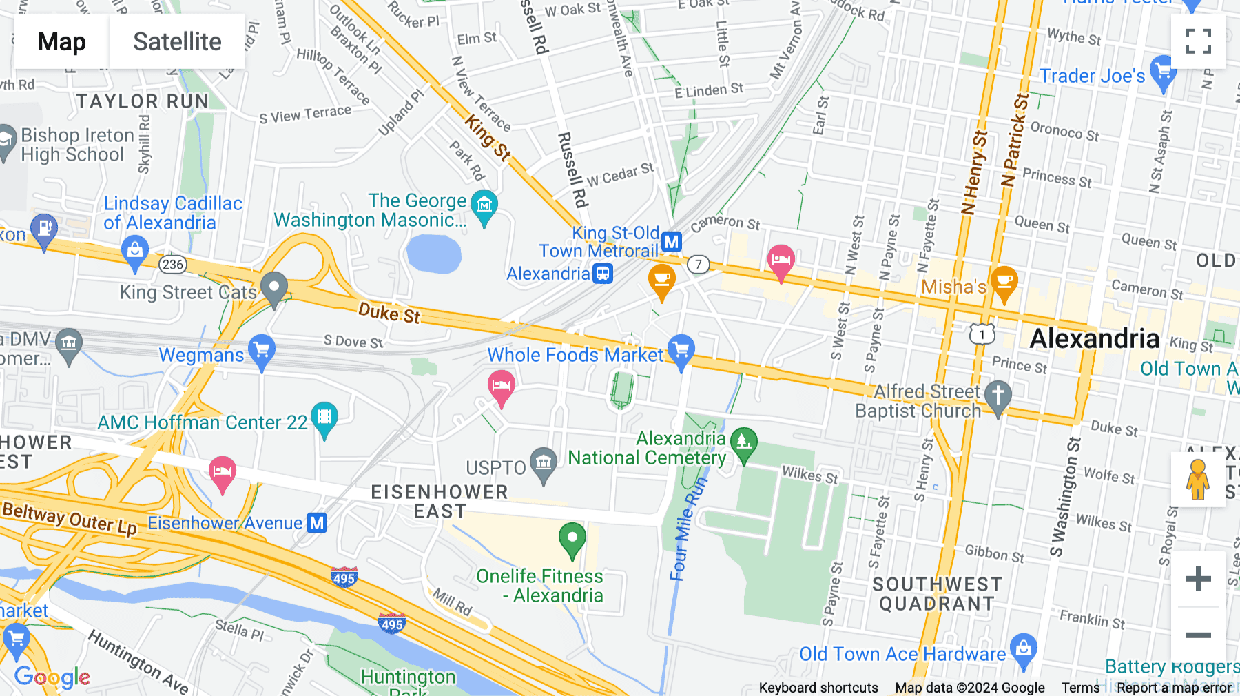 Click for interative map of 1765 Duke Street, Alexandria
