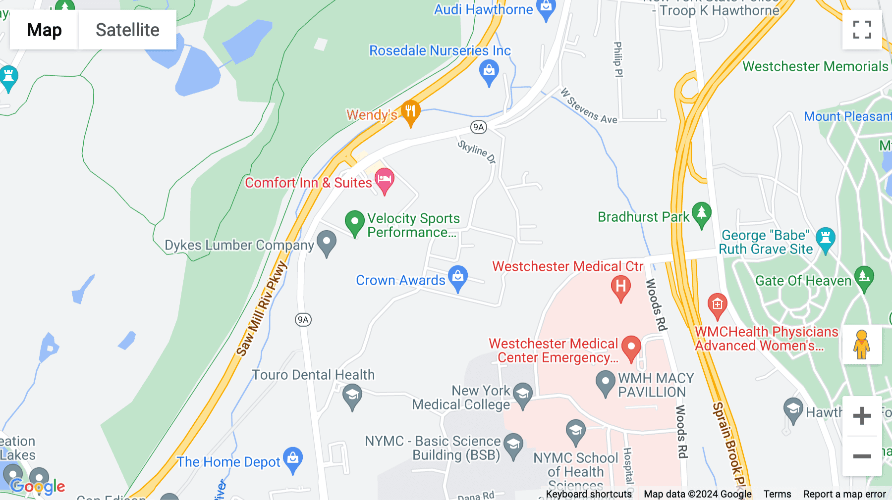 Click for interative map of 7 Skyline Drive, 3rd Floor, Hawthorne