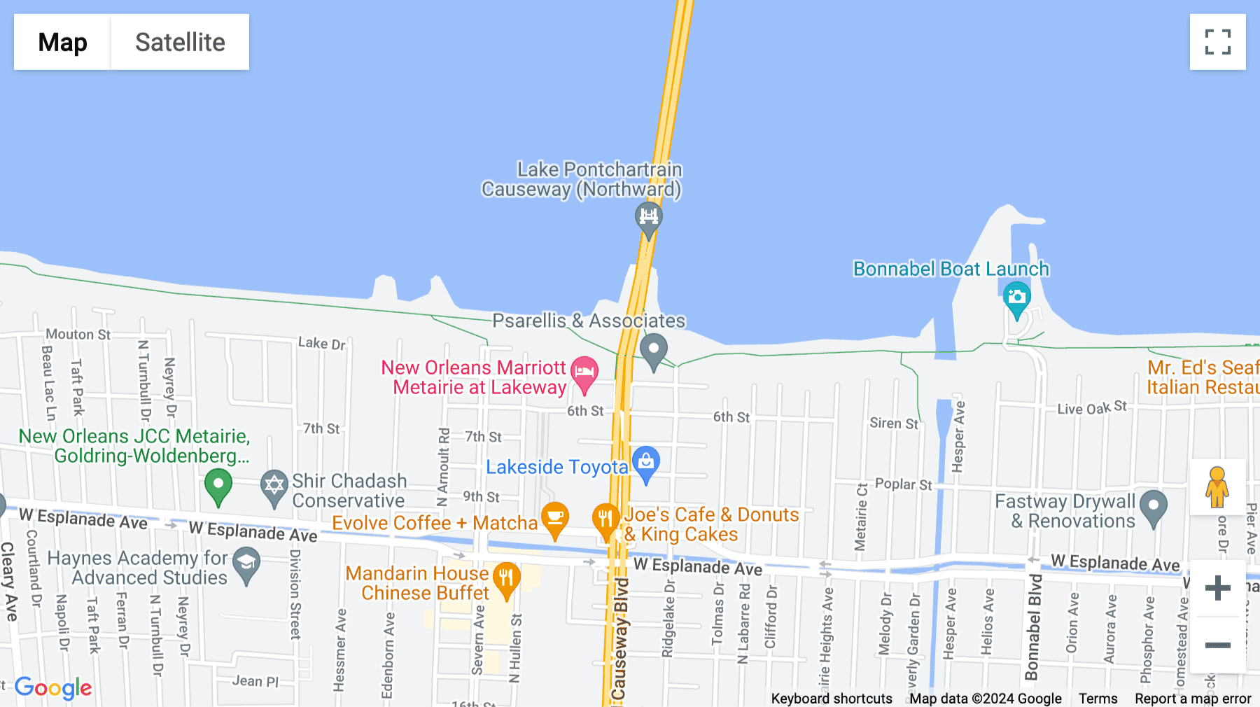 Click for interative map of 3900 N. Causeway Blvd, Metairie, Metairie