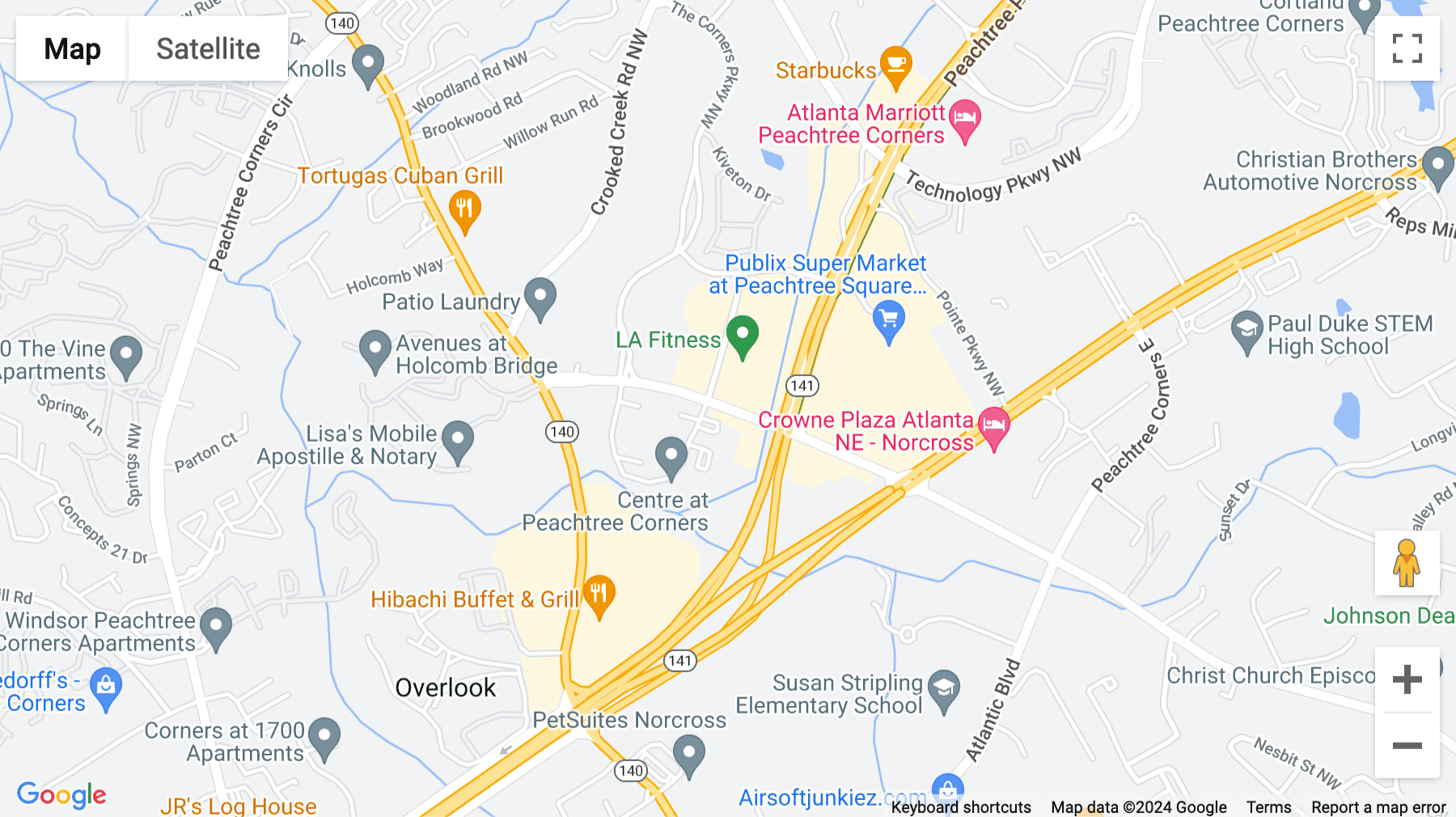 Click for interative map of 3841 Holcomb Bridge Road, Norcross