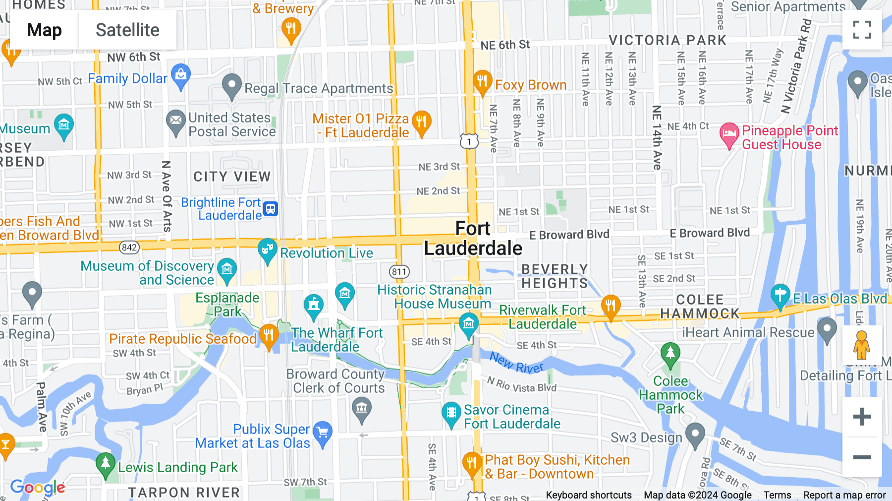 Click for interative map of 500 E Broward Boulevard, Suite 1710, Fort Lauderdale