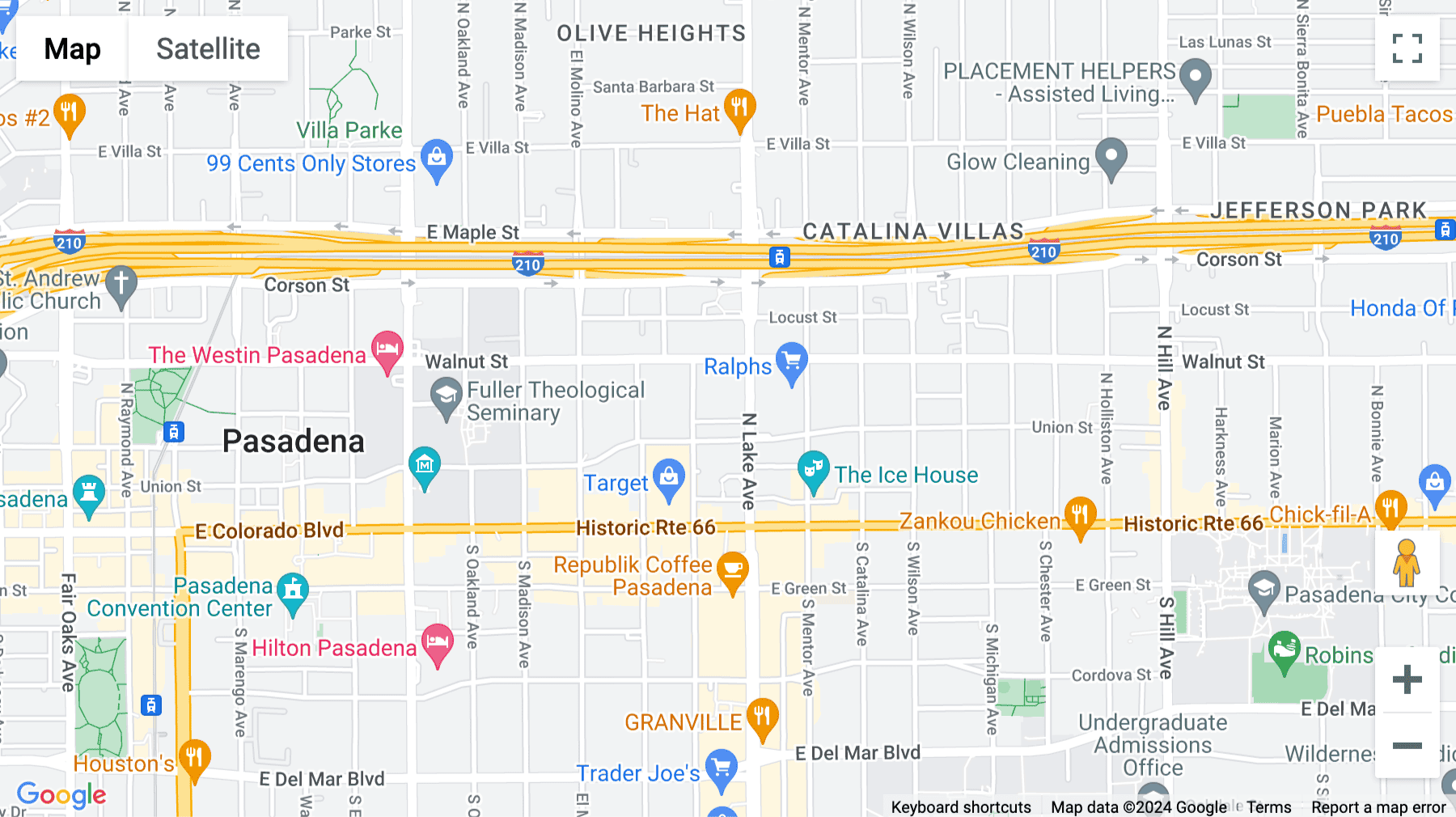 Click for interative map of 155 N. Lake, Suite 800, Pasadena