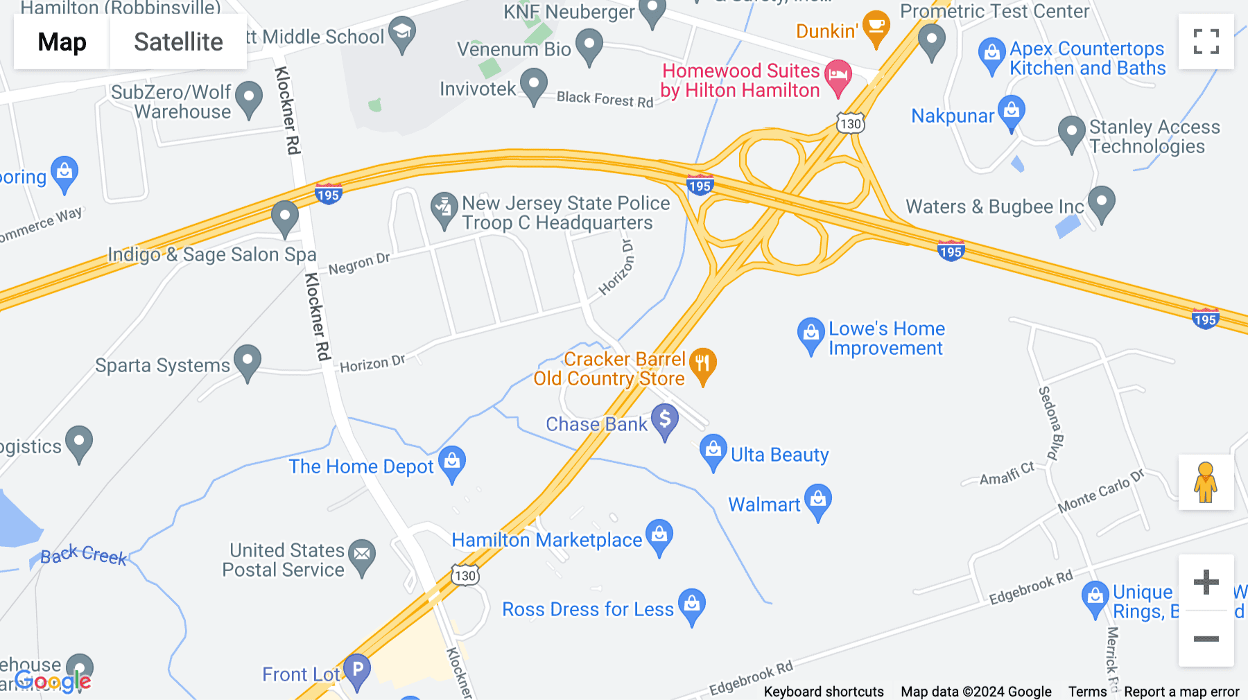 Click for interative map of 100 Horizon Center Blvd, 1st and 2nd Floors, Trenton, New Jersey, Trenton