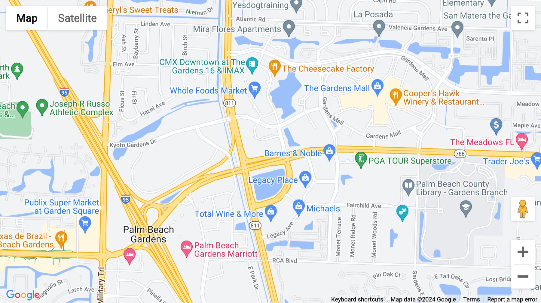 Click for interative map of 3801 PGA Boulevard, Suite 600 & 602, Palm Beach Gardens, Palm Beach Gardens