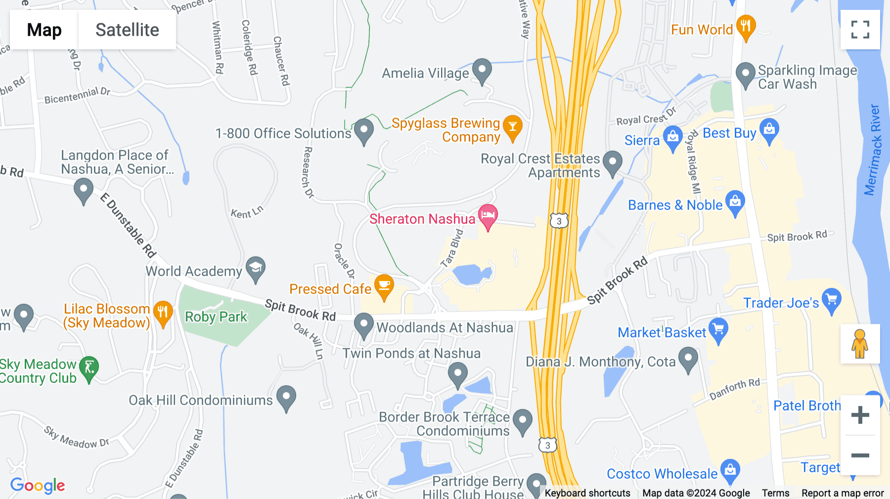 Click for interative map of 1 Tara Boulevard, Suite 200, Nashua, Nashua