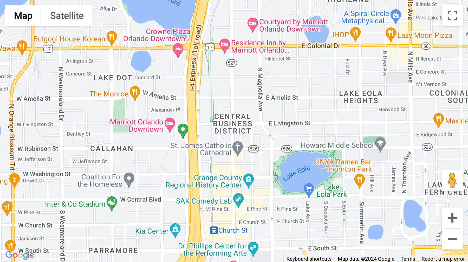 Click for interative map of 390 N. Orange Avenue, Suite 2300, Orlando