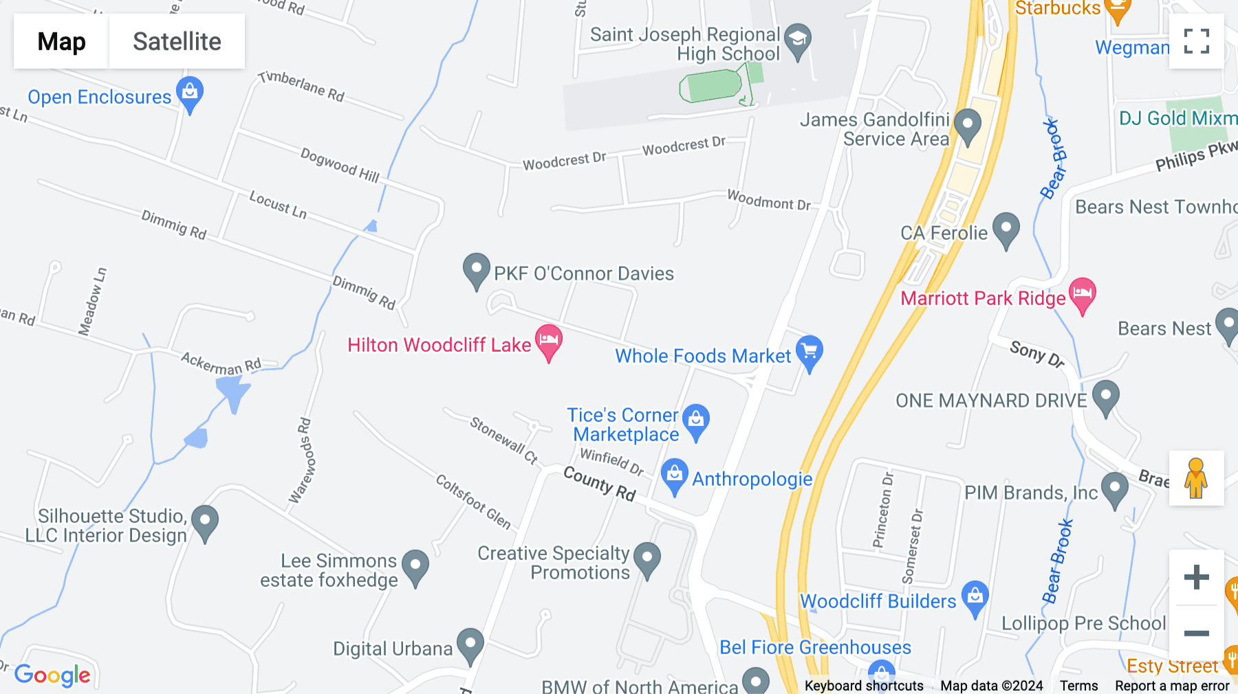 Click for interative map of 50 Tice Boulevard, Suite 340, Woodcliff Lakes, New Jersey, Woodcliff Lakes