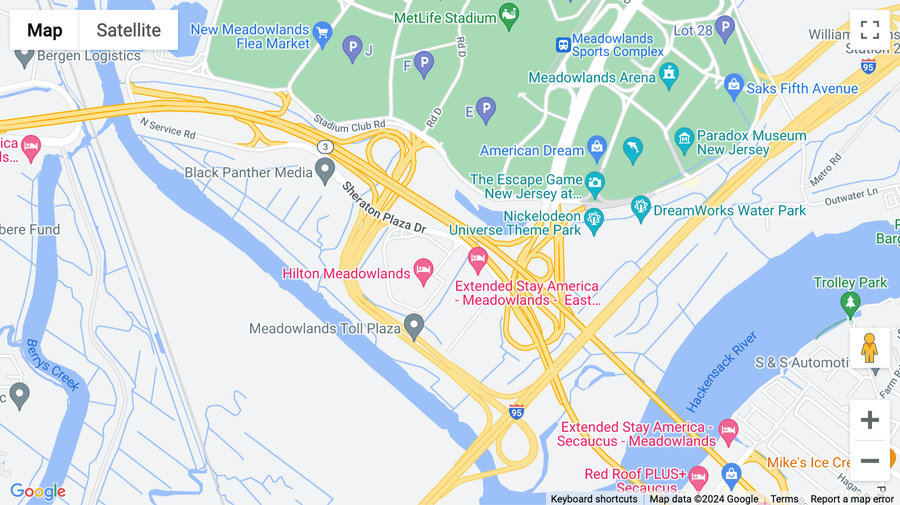Click for interative map of 1 Meadowlands Plaza, Suite 200, East Rutherford, New Jersey, East Rutherford