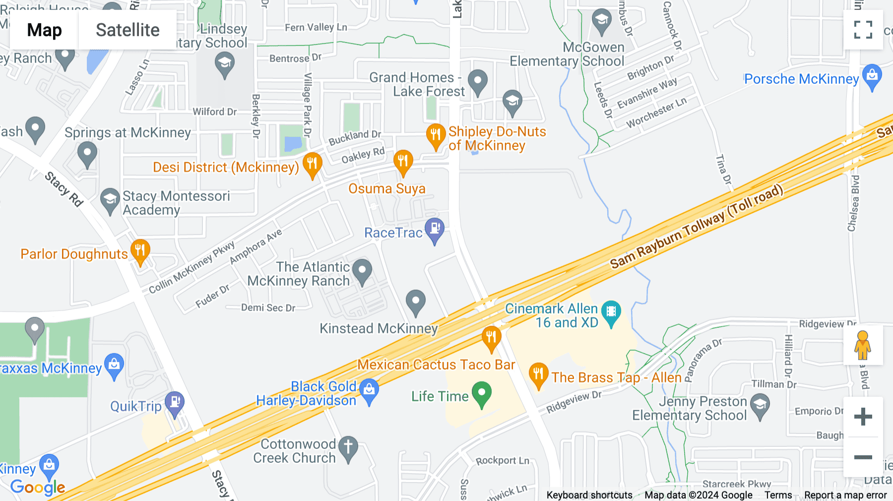Click for interative map of 5900 South Lake Forest Drive, Suite 300, Valliance Plaza, McKinney Texas, McKinney