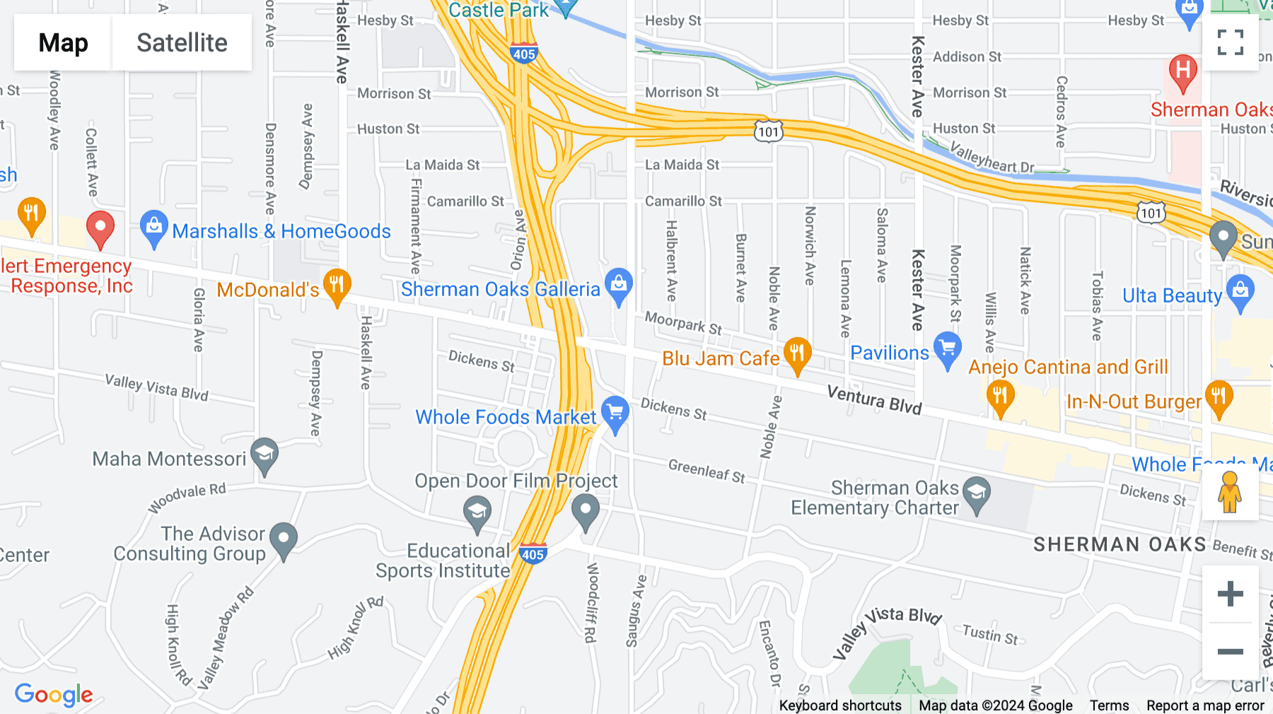 Click for interative map of 15260 Ventura Boulevard, Suite 1200, Sherman Oaks, California, Sherman Oaks