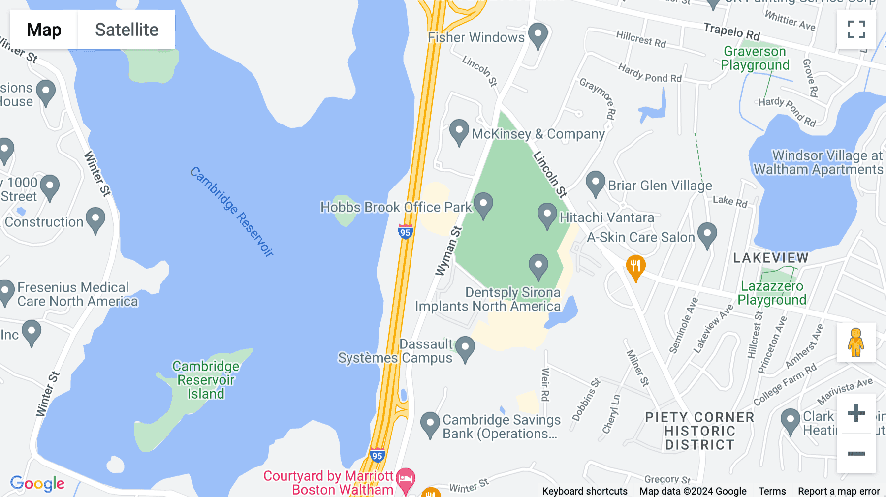 Click for interative map of 303 Wyman Street, Suite 300, Waltham, Massachusetts, Waltham