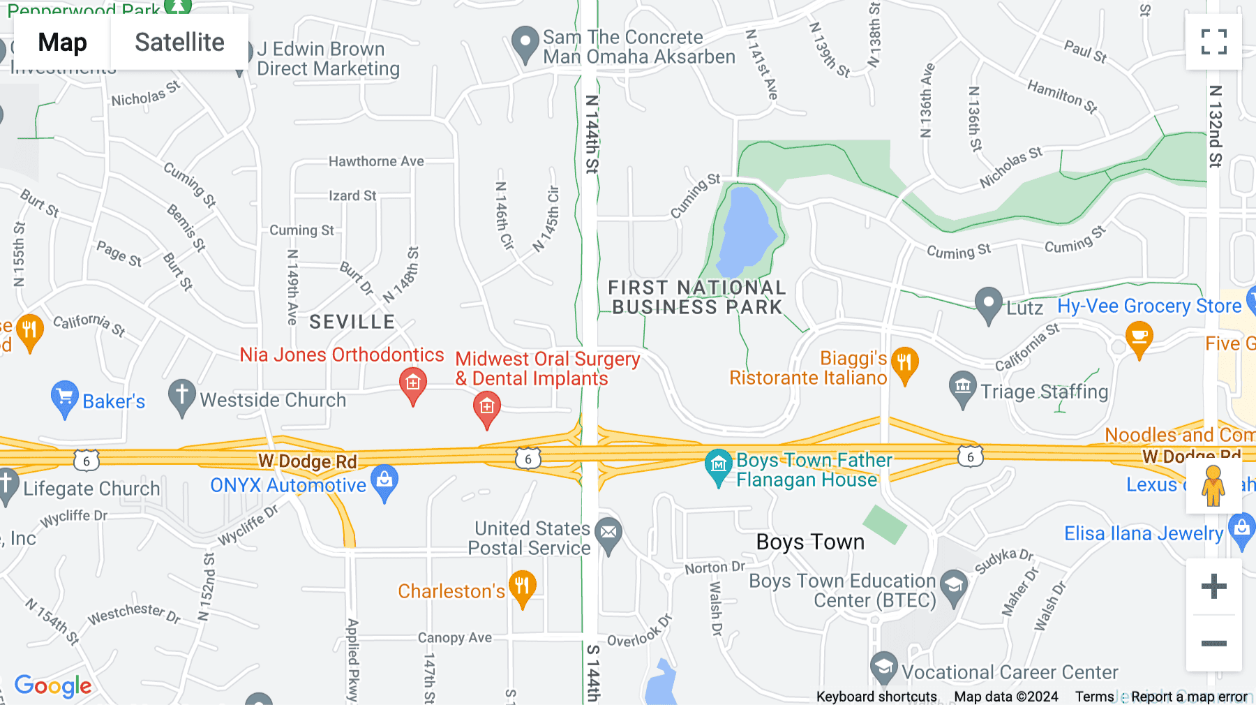 Click for interative map of 14301 First National Bank Parkway, Omaha