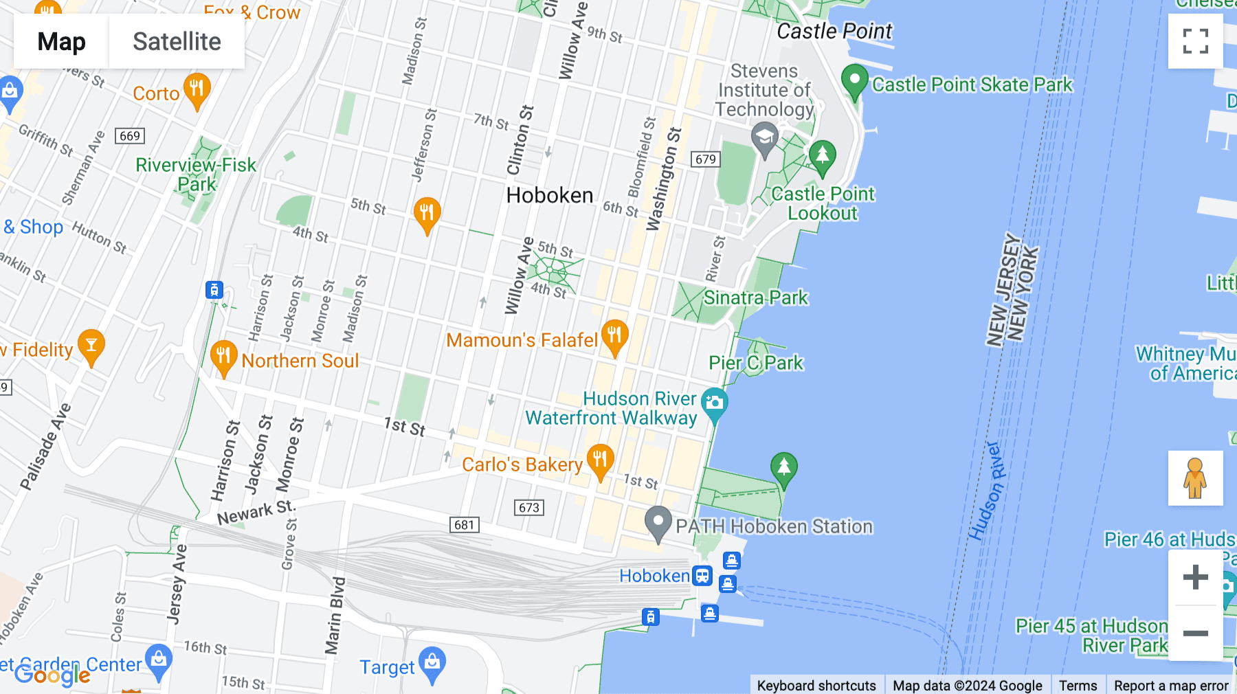 Click for interative map of 306 Washington Street, Hoboken, New Jersey, Hoboken