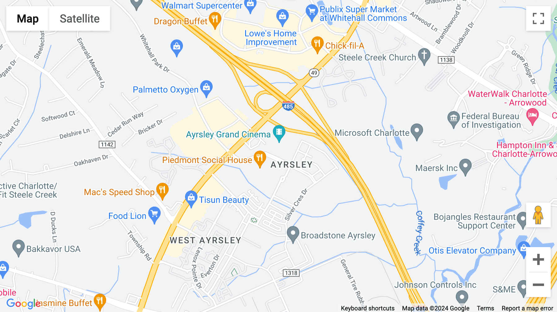 Click for interative map of 2015 Ayrsley Town Blvd, Charlotte, North Carolina, Charlotte