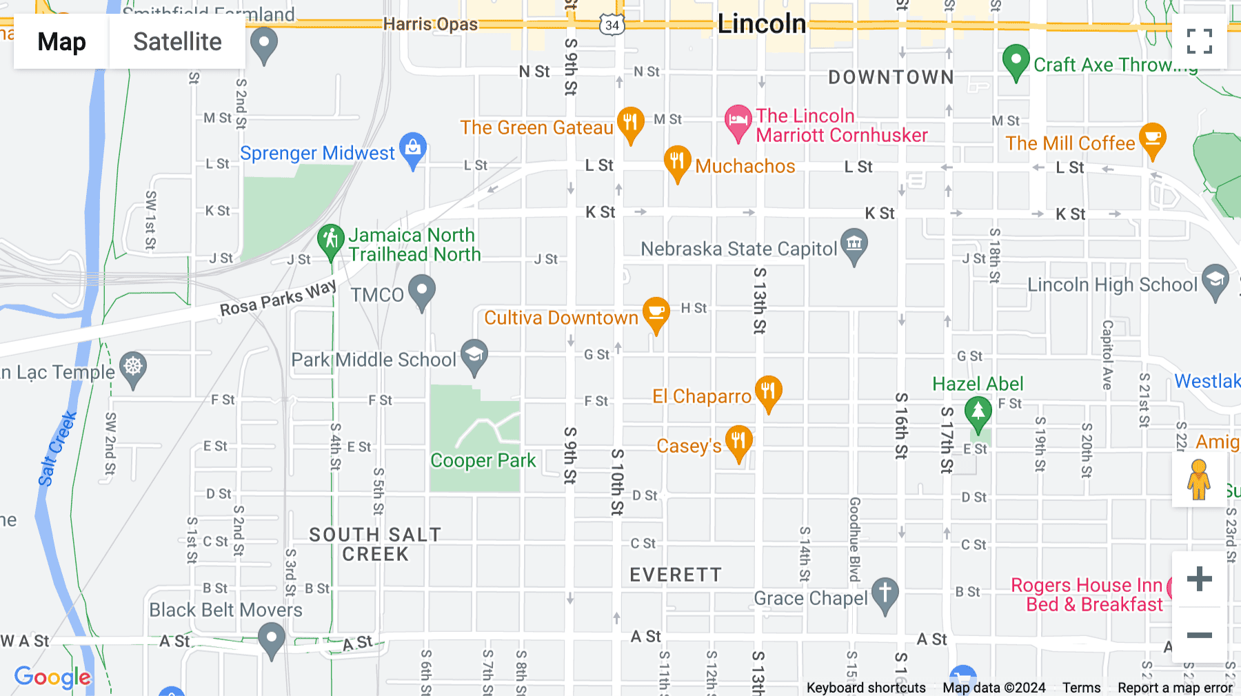 Click for interative map of 1028 G Street, Lincoln, Nebraska, Lincoln