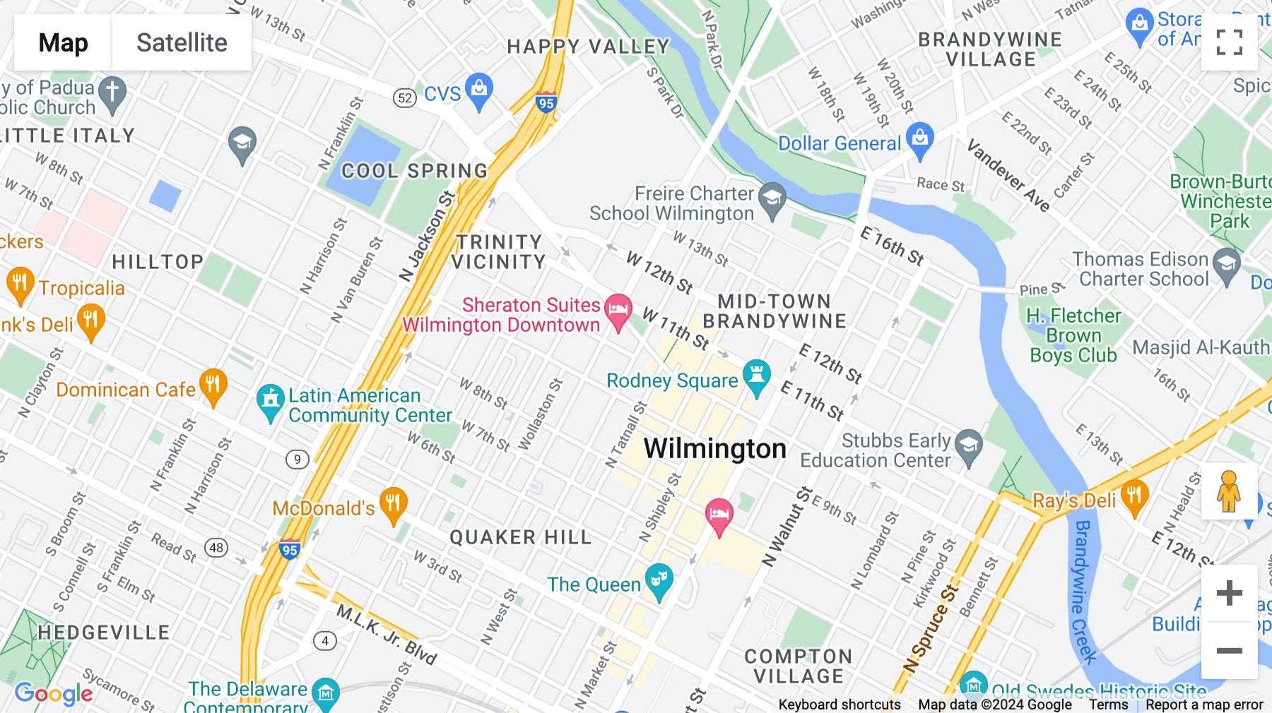 Click for interative map of 1000 N West Street, Wilmington