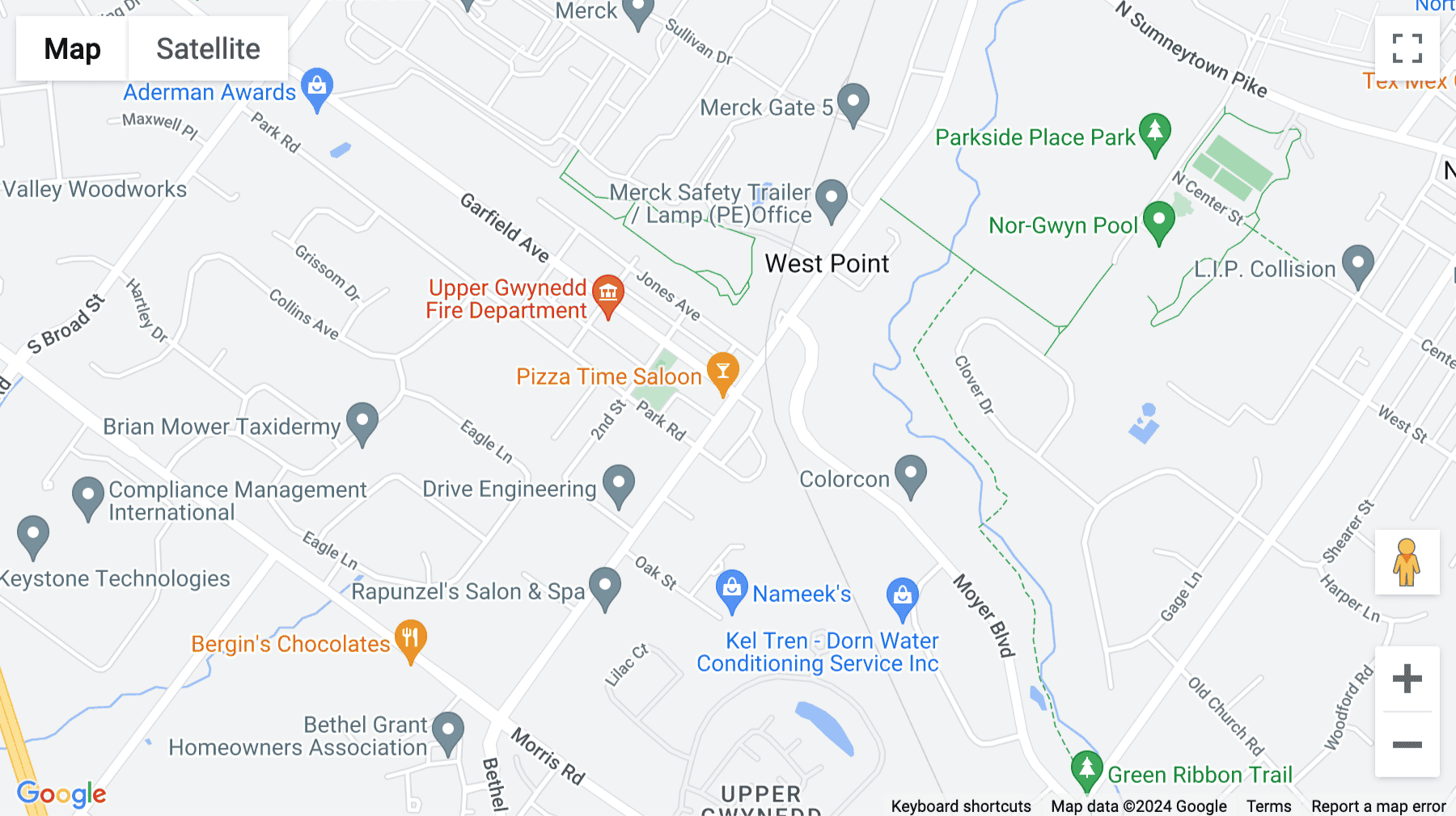 Click for interative map of 1816 West Point Pike, West Point Commons, North Wales, Pennsylvania, North Wales