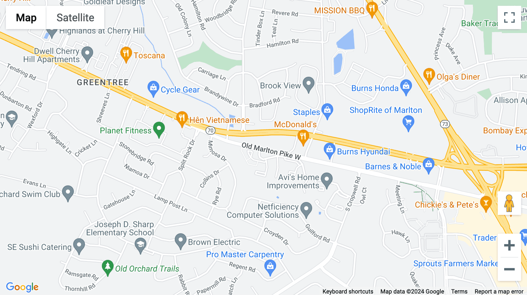 Click for interative map of 901 Old Marlton Pike, 901 Executive Building, Marlton, New Jersey, Marlton